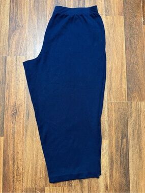 Men's Vintage Navy Knit Sweatpants - Comfortable Elastic Waist Joggers